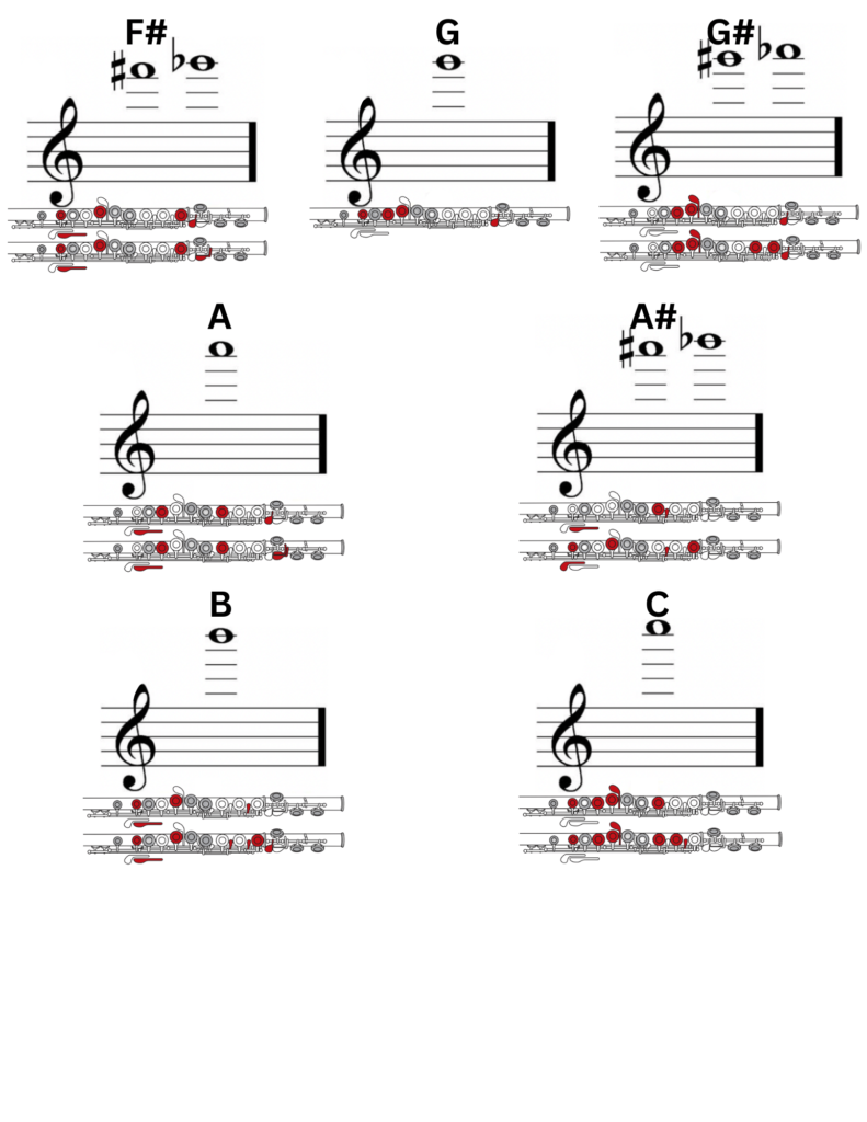 Flute fingering chart