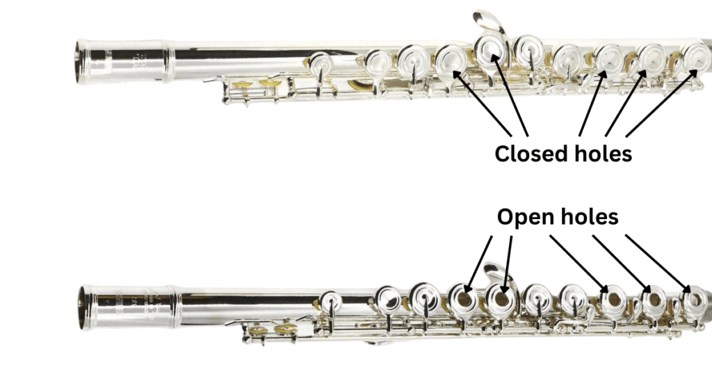 Closed and open hole keys