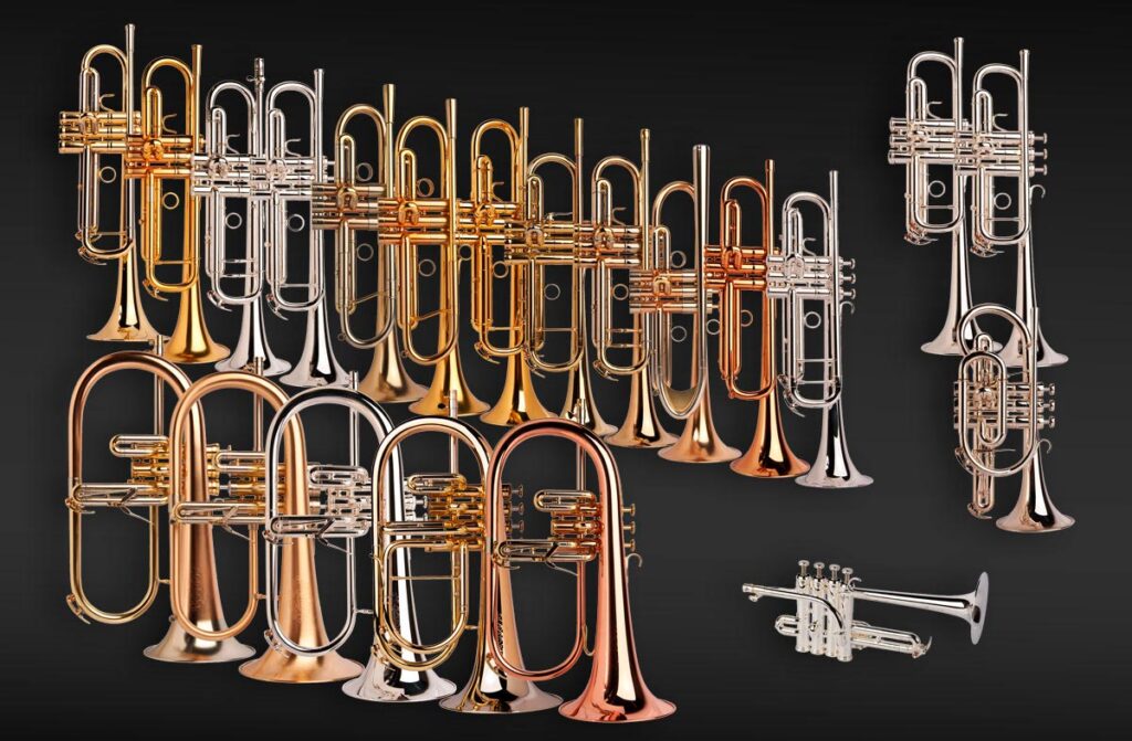 Beginners trumpet: different brass materials