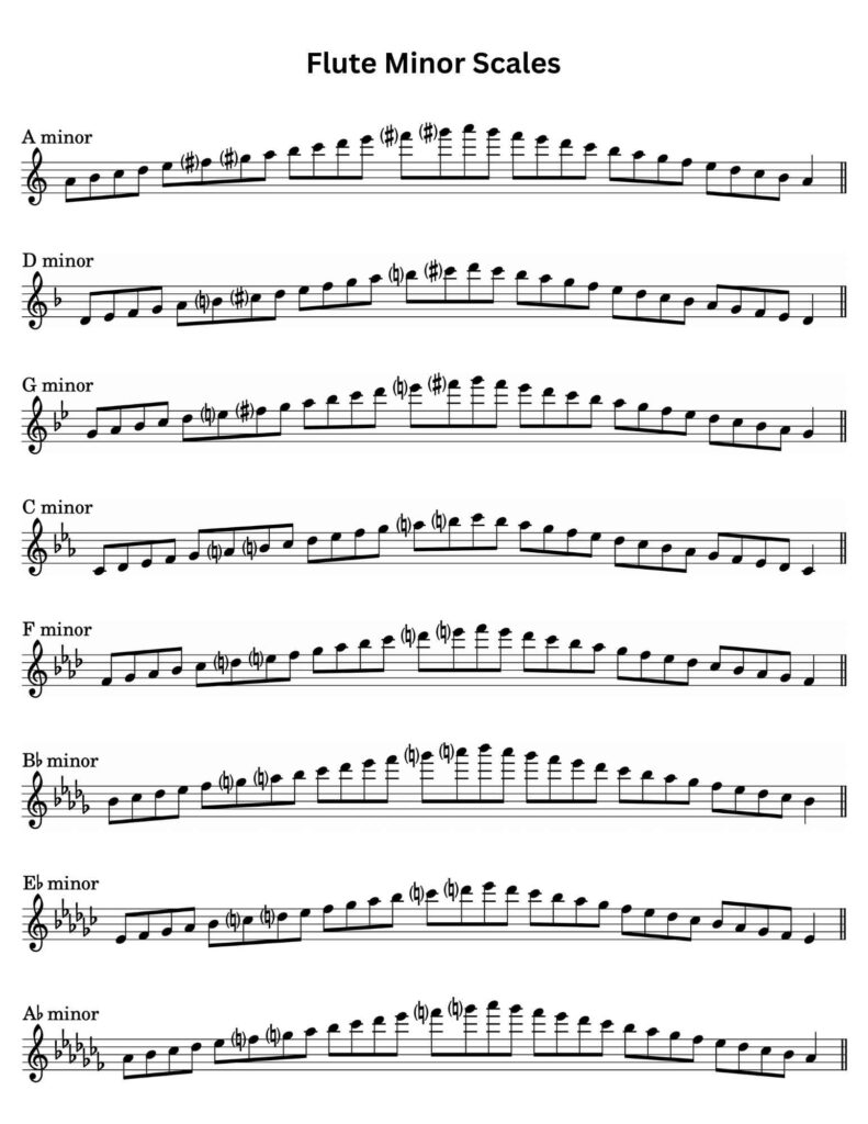 Flute Minor Scales 1