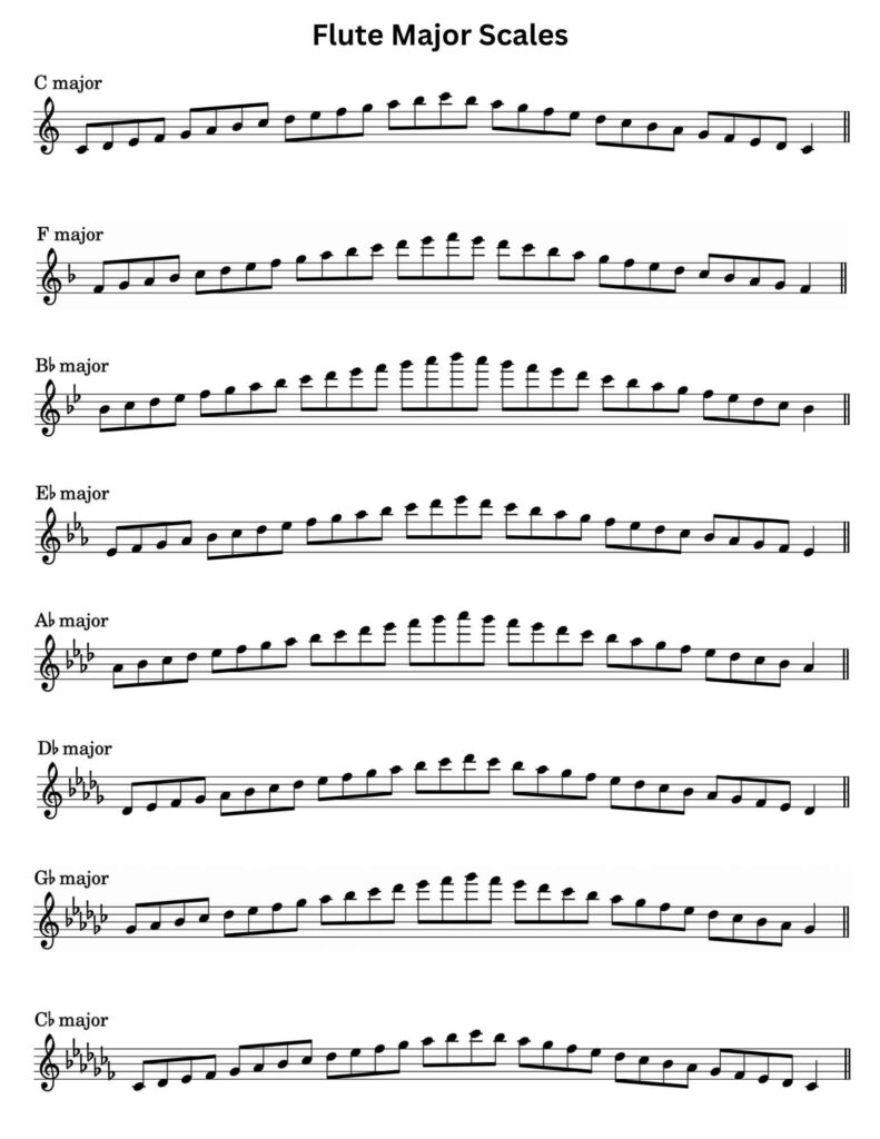 Flute Major Scales 1