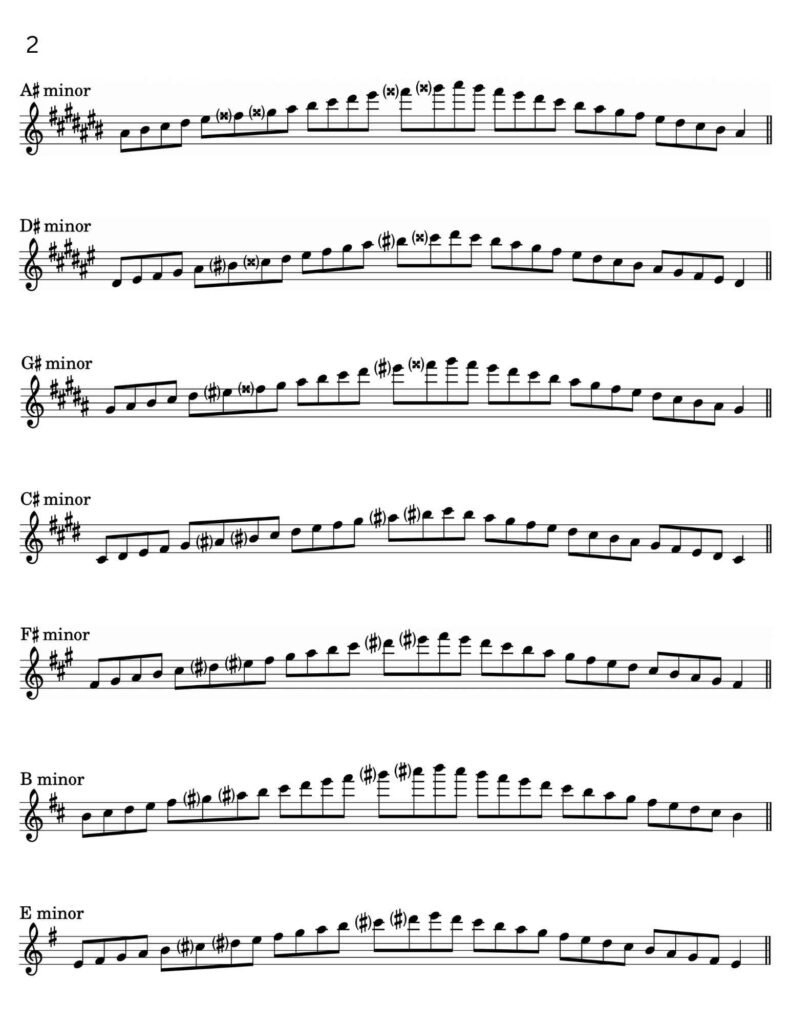 Flute Minor Scales 2