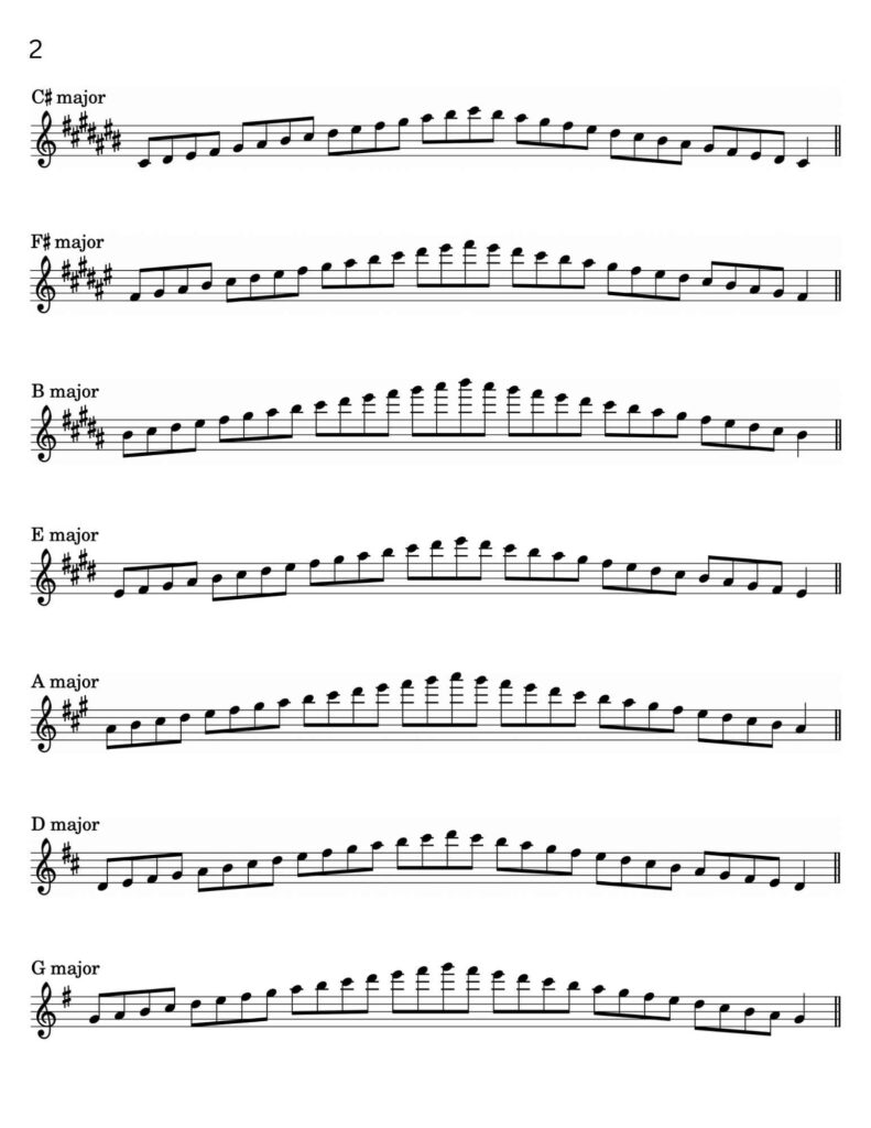 Flute Major Scales 2