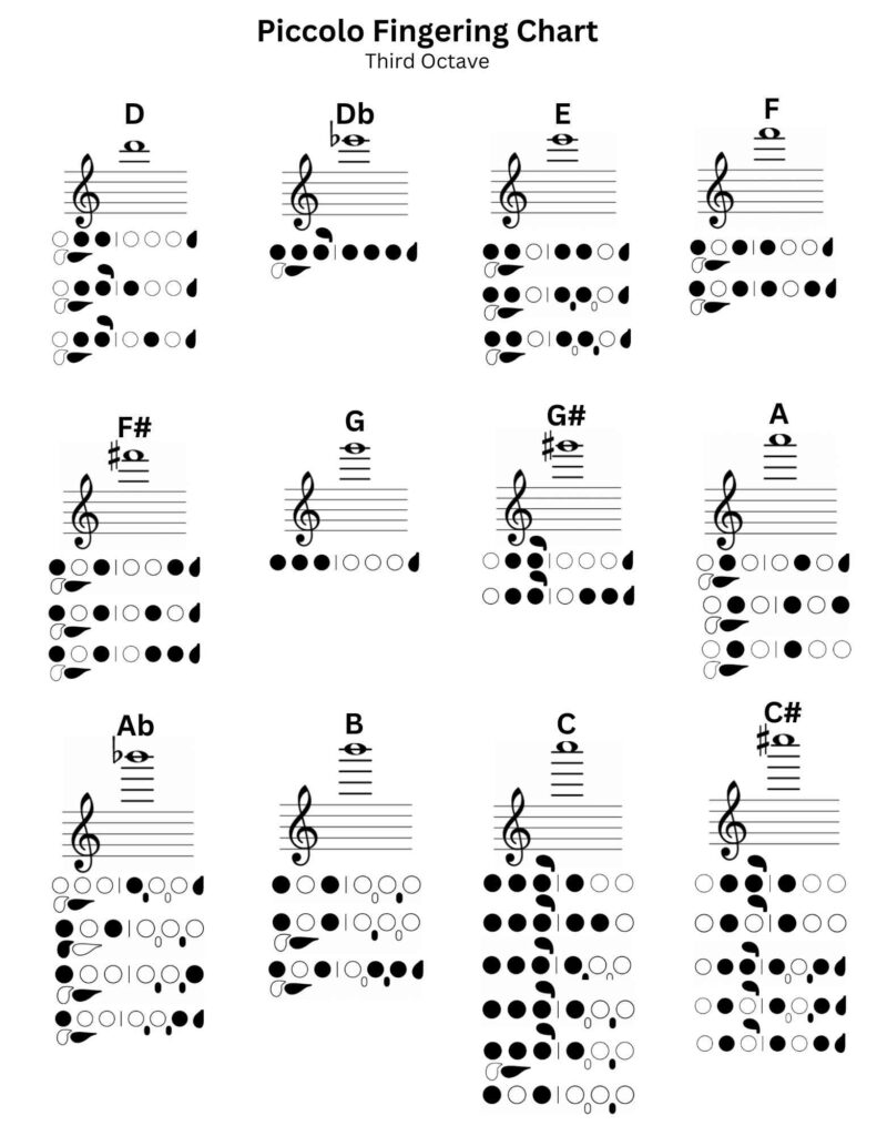 Piccolo Fingering Chart 3