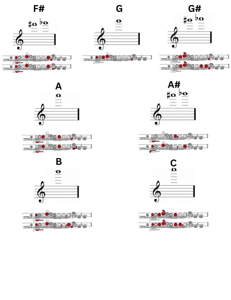  C flute fingering chart in PDF 3 