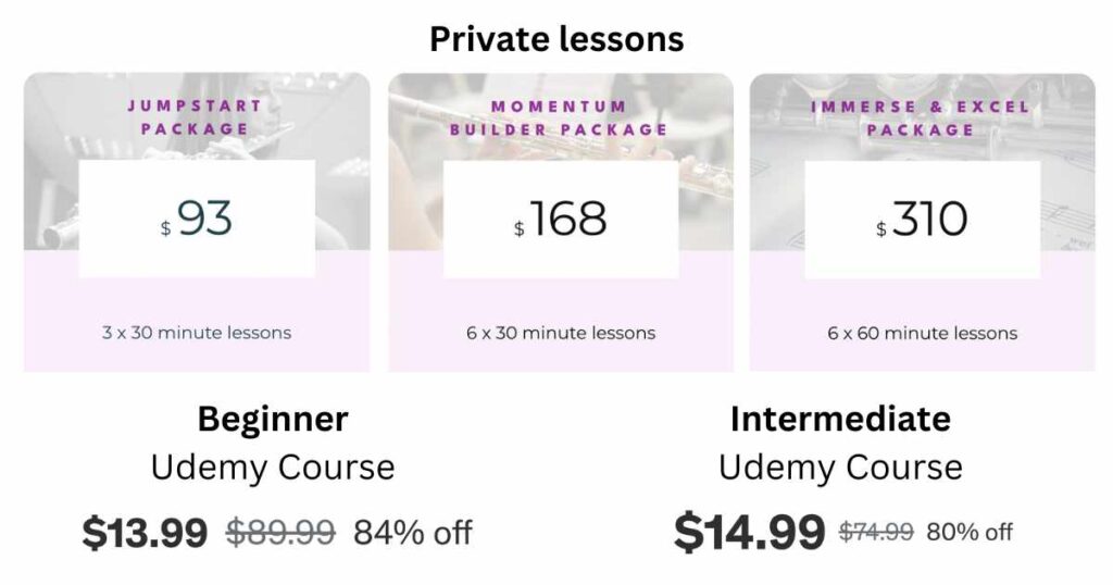 lessons prices