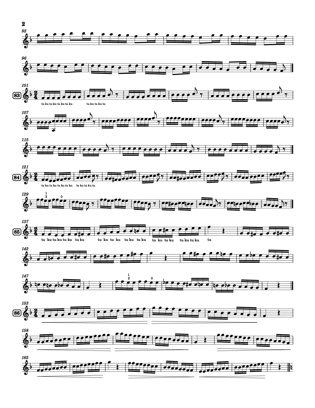Double Tonguing Trumpet from J.B. Arban's Method Book 2
