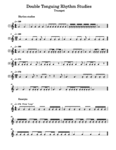 Double Tonguing Trumpet — Rhythm Studies 1